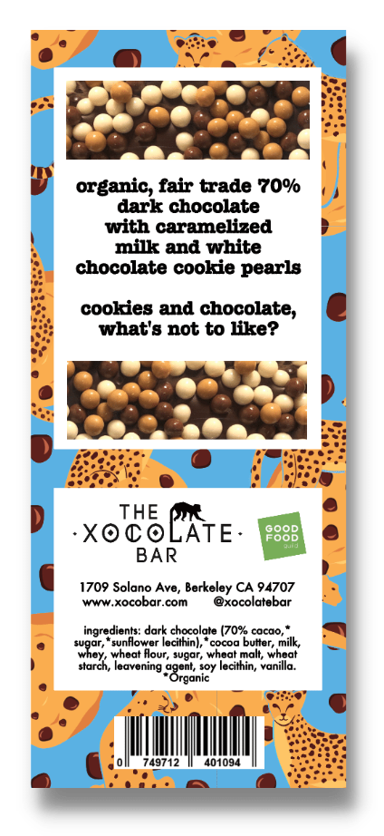 Chocolate - Cookie Crunch - dark milk and white chocolate bar