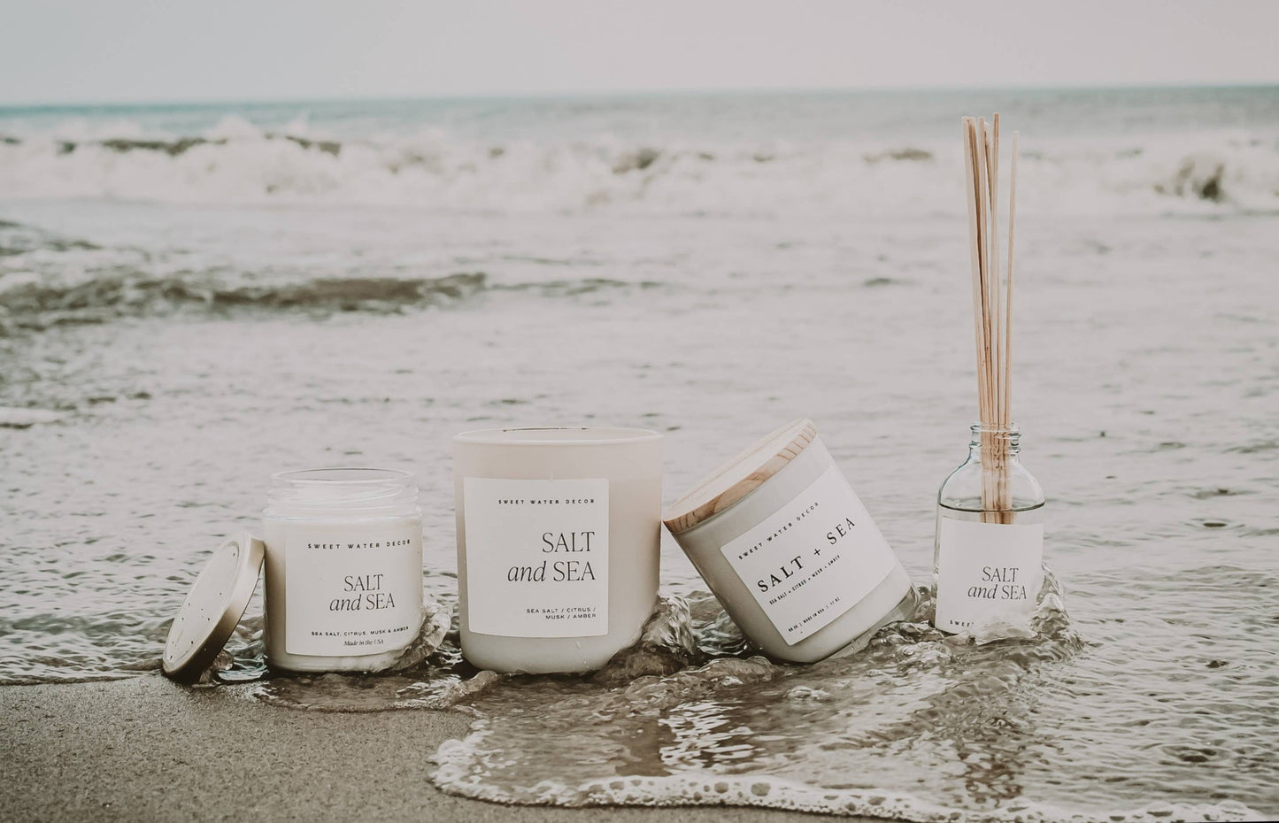 Candle Soy - Salt and Sea 11 oz - Home Decor & Gifts