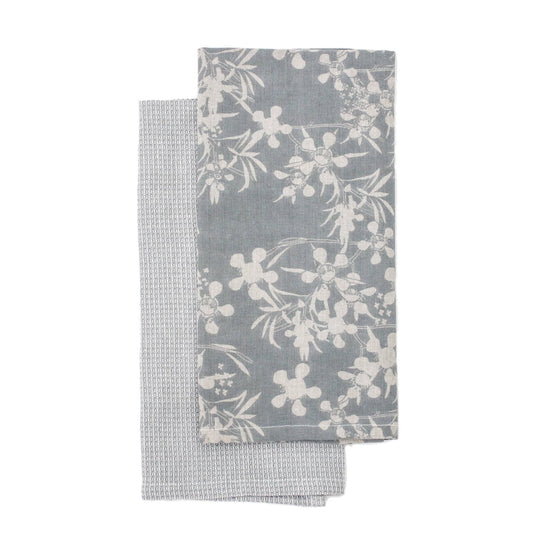 Tea Towel Myrtle set of 2 - Slate