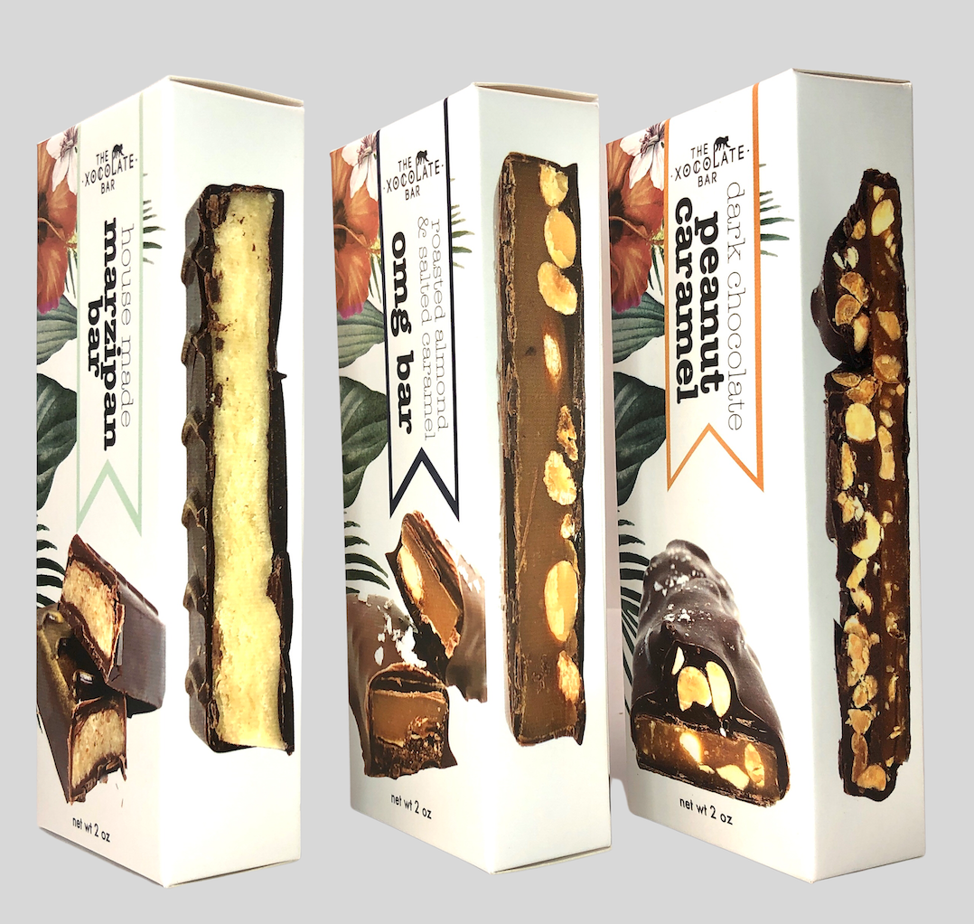 Chocolate OMG Bar - Organic fair trade dark chocolate, caramel, almond