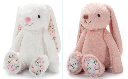 Plushie - 11" (28cm) Meadow Bunnies Asst - Tan, white