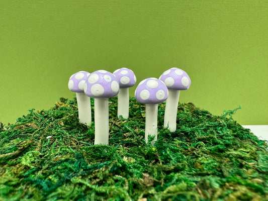 Fairy Garden Mushroom Plant Pick - Ball Style - Pastel