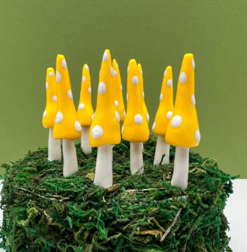 Fairy Garden Mushroom Plant Pick - Gnome Style