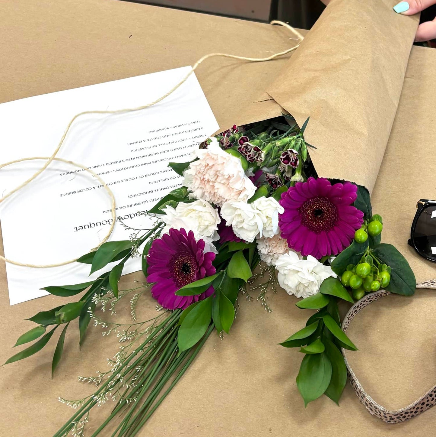 Build a bouquet class (for Jackie & Friends)