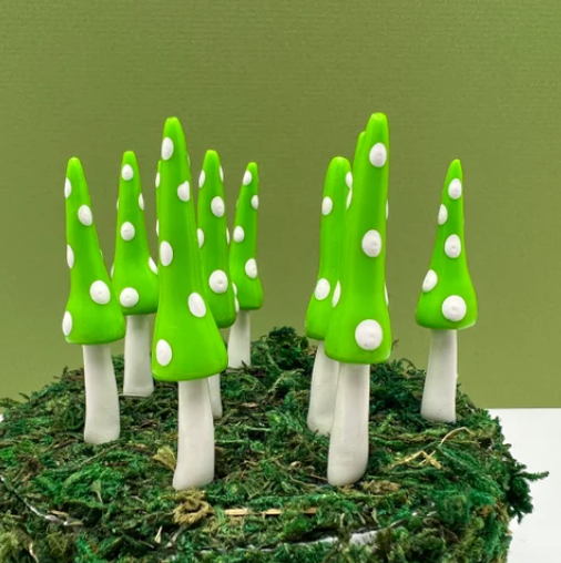 Fairy Garden Mushroom Plant Pick - Gnome Style