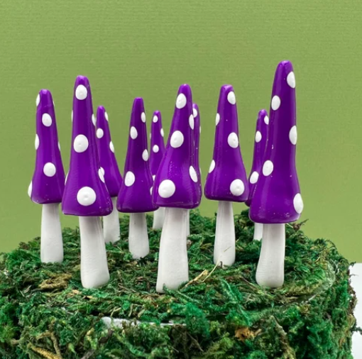 Fairy Garden Mushroom Plant Pick - Gnome Style