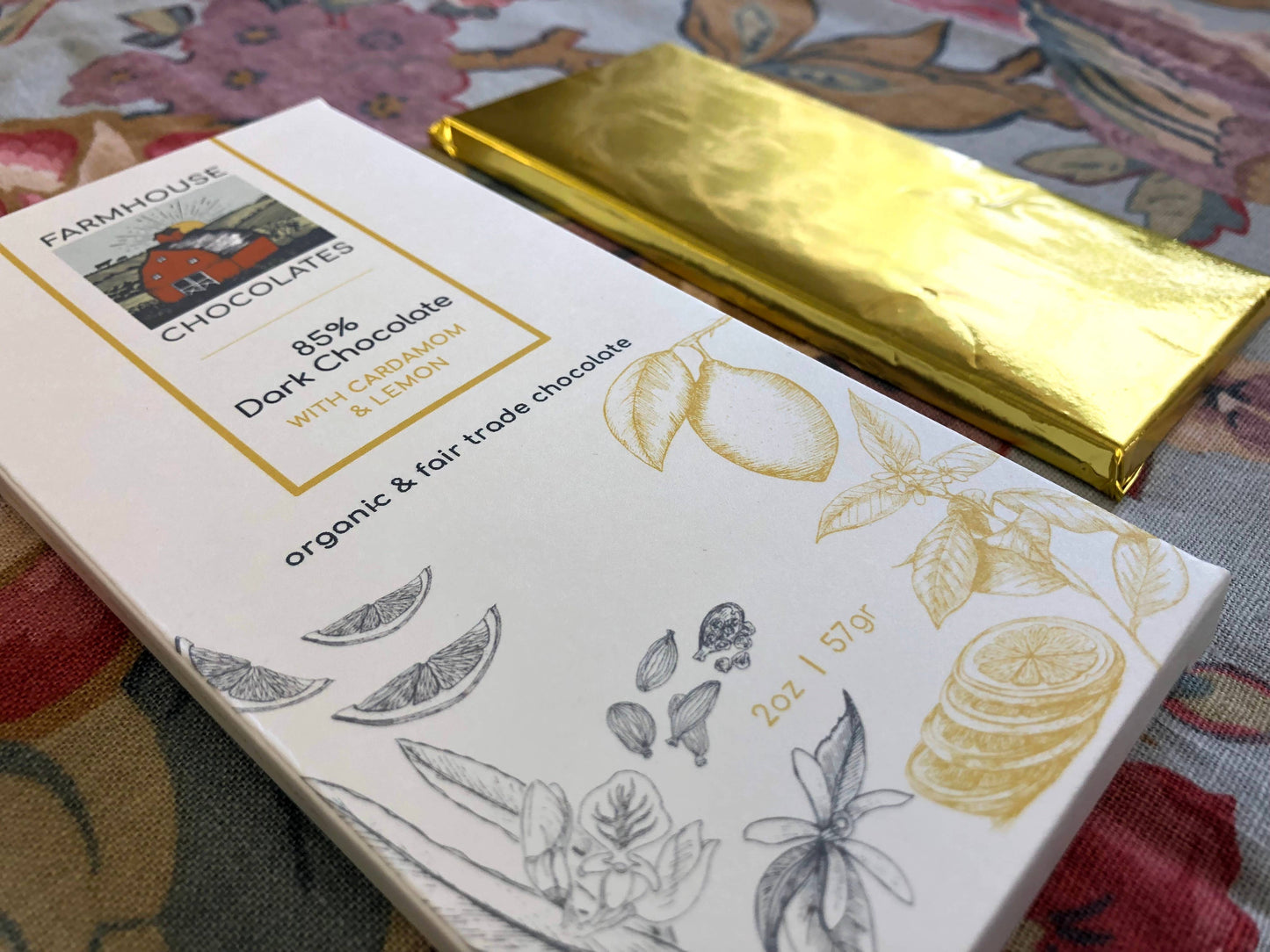 Chocolate - 85% Organic Dark Chocolate w/ Cardamom & Lemon