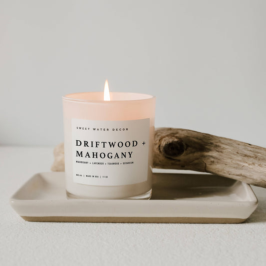 Candle Soy - Driftwood and Mahogany 11 oz - Home Decor & Gifts