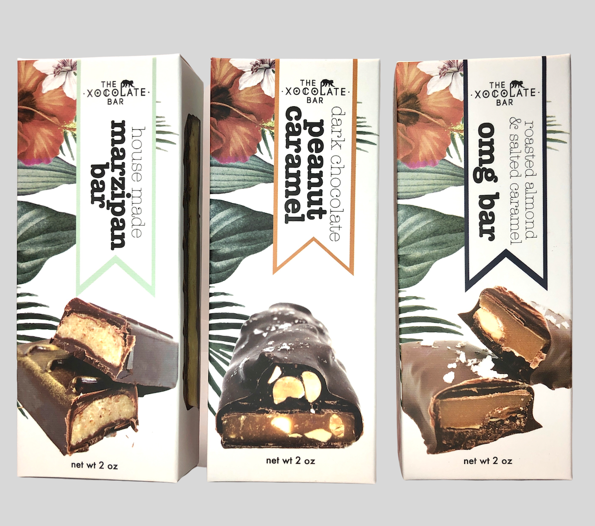 Chocolate OMG Bar - Organic fair trade dark chocolate, caramel, almond