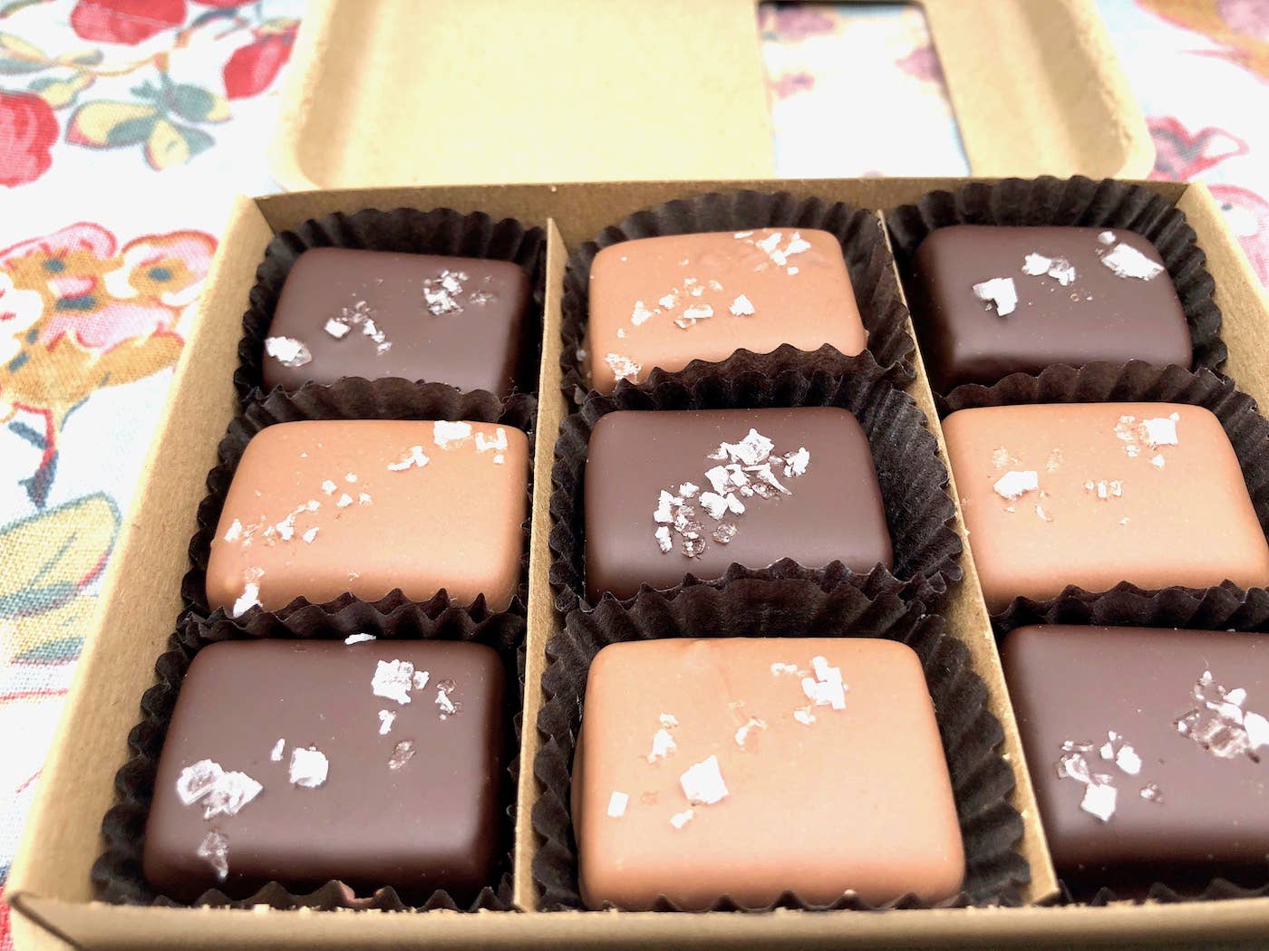 9 Piece Milk & Dark Chocolate Covered Salted Caramels, Mixed