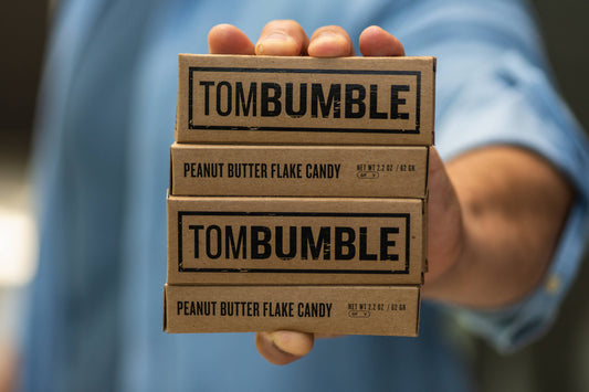 Chocolate - Tom Bumble 2 Bar Box -Peanut Butter Flake Candy
