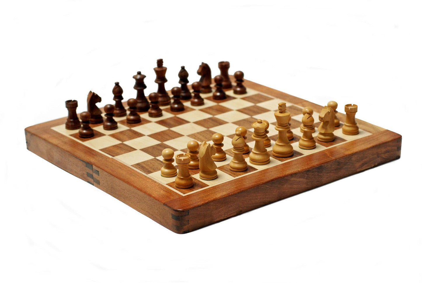 Travel Magnetic Wood Folding Chess Set, 12 inches