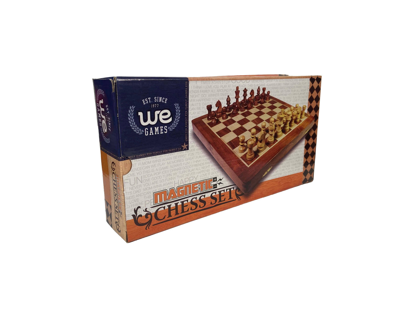 Travel Magnetic Wood Folding Chess Set, 12 inches