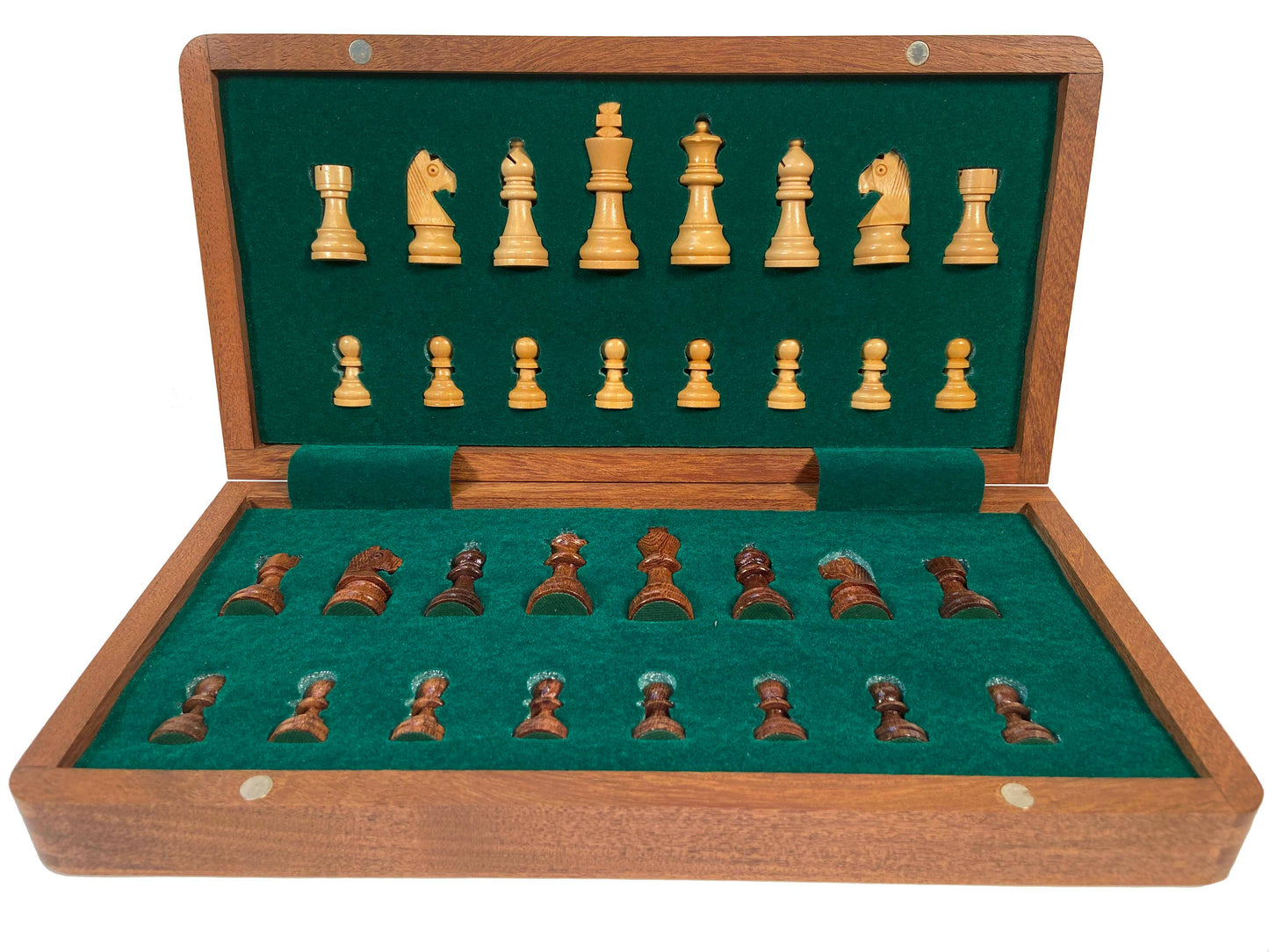 Travel Magnetic Wood Folding Chess Set, 12 inches