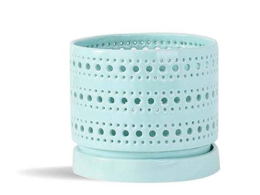 Planter - Moon gate orchi orchid pot, pastel light green
