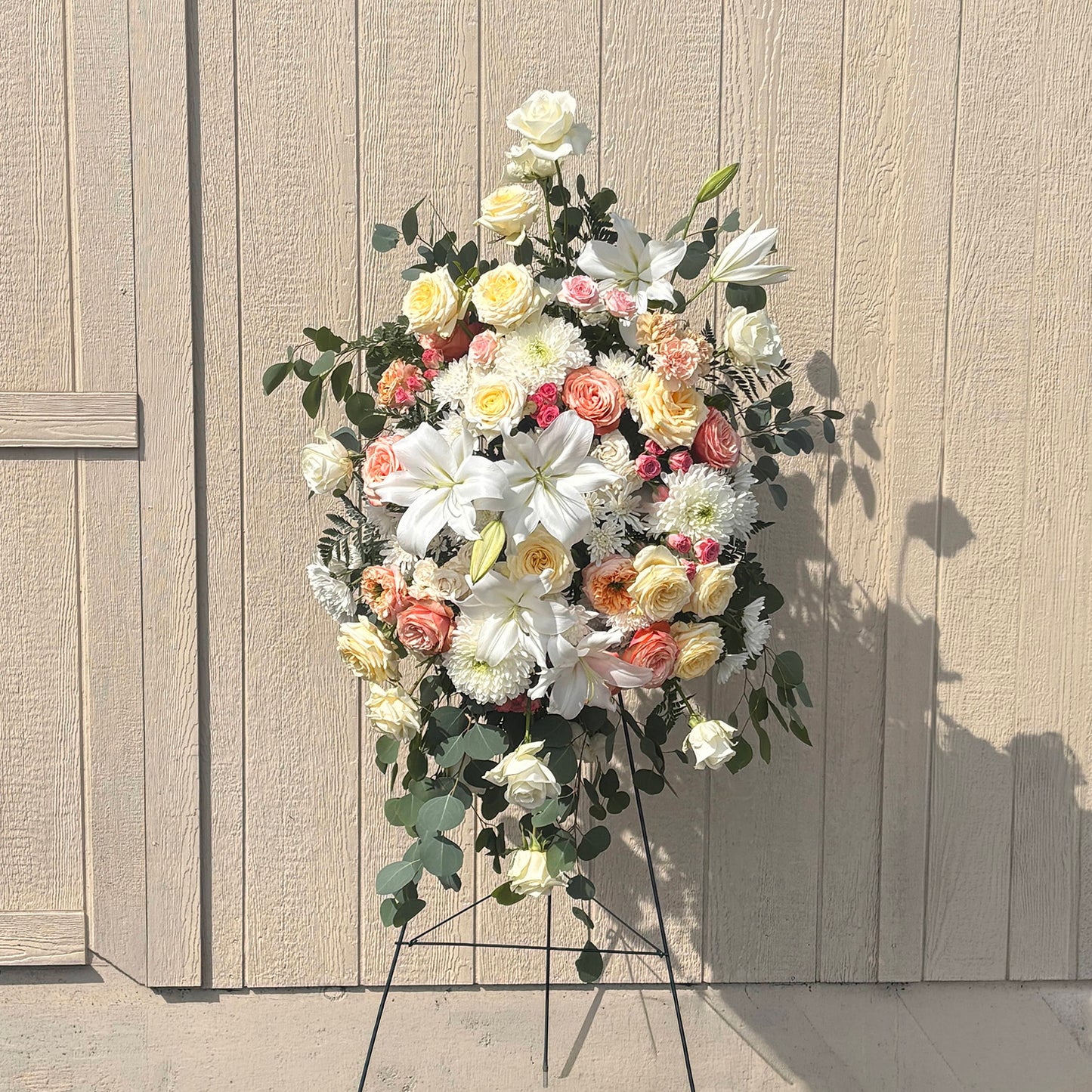 Sympathy Standing Spray - Warm Sunset