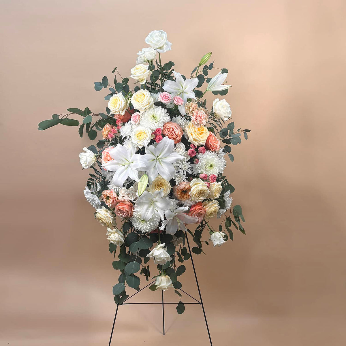 Sympathy Standing Spray - Warm Sunset